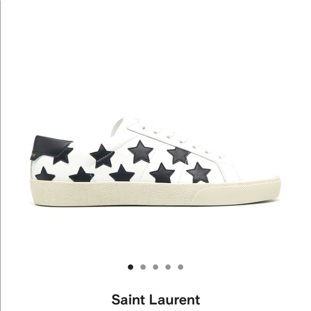 Saint Laurent Leather Court Sneakers